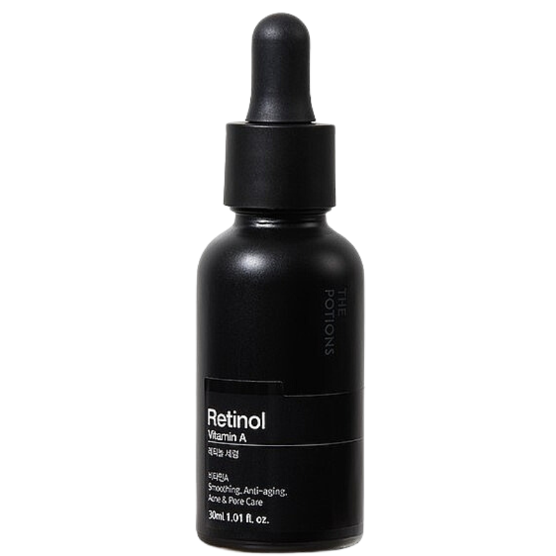 The Potions Black Line wygładzające serum do twarzy z retinolem 0,03%, 30 ml