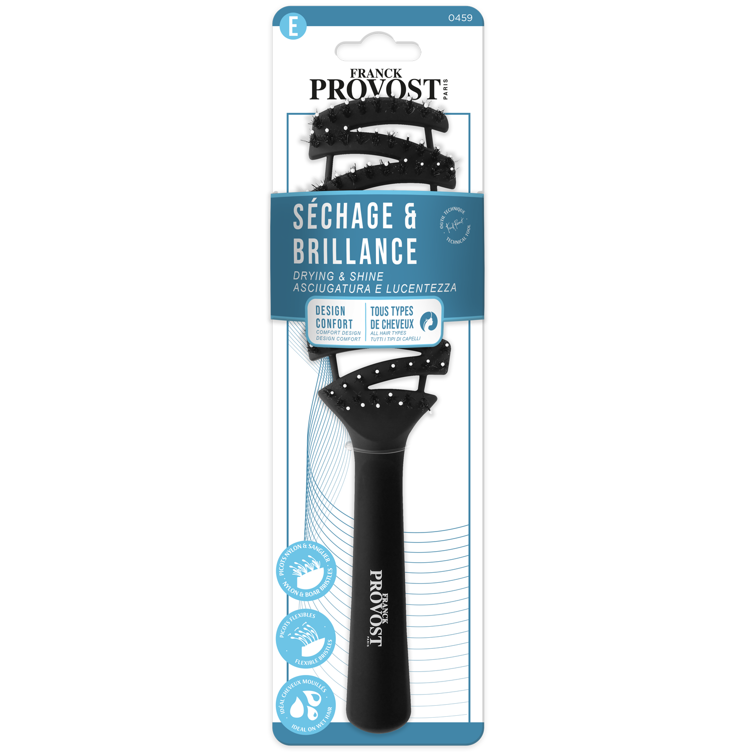 Franck Provost szczotka z włosiem dzika, 1 szt.