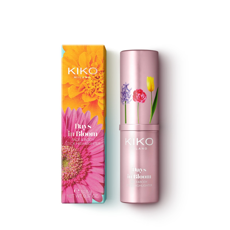 Kiko Milano Days In Bloom Face&Body Stick Highlighter rozświetlacz do twarzy i ciała w sztyfcie 02 Gold Attitude, 10,5 g