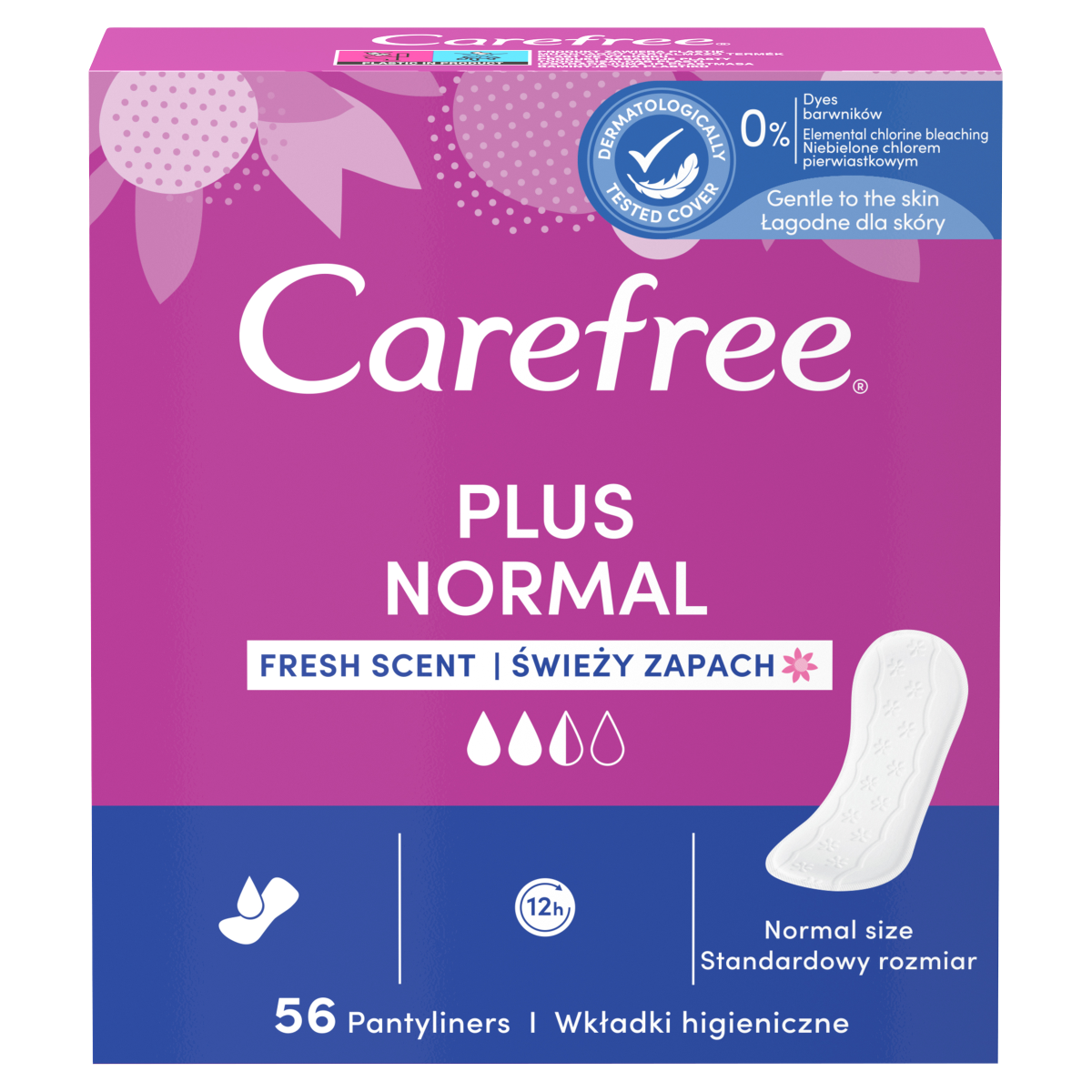  Carefree Plus Original Fresh Wkładki higieniczne, 56 szt.