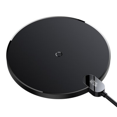 Ładowarka indukcyjna BASEUS Digital LED 15W Czarny Qi