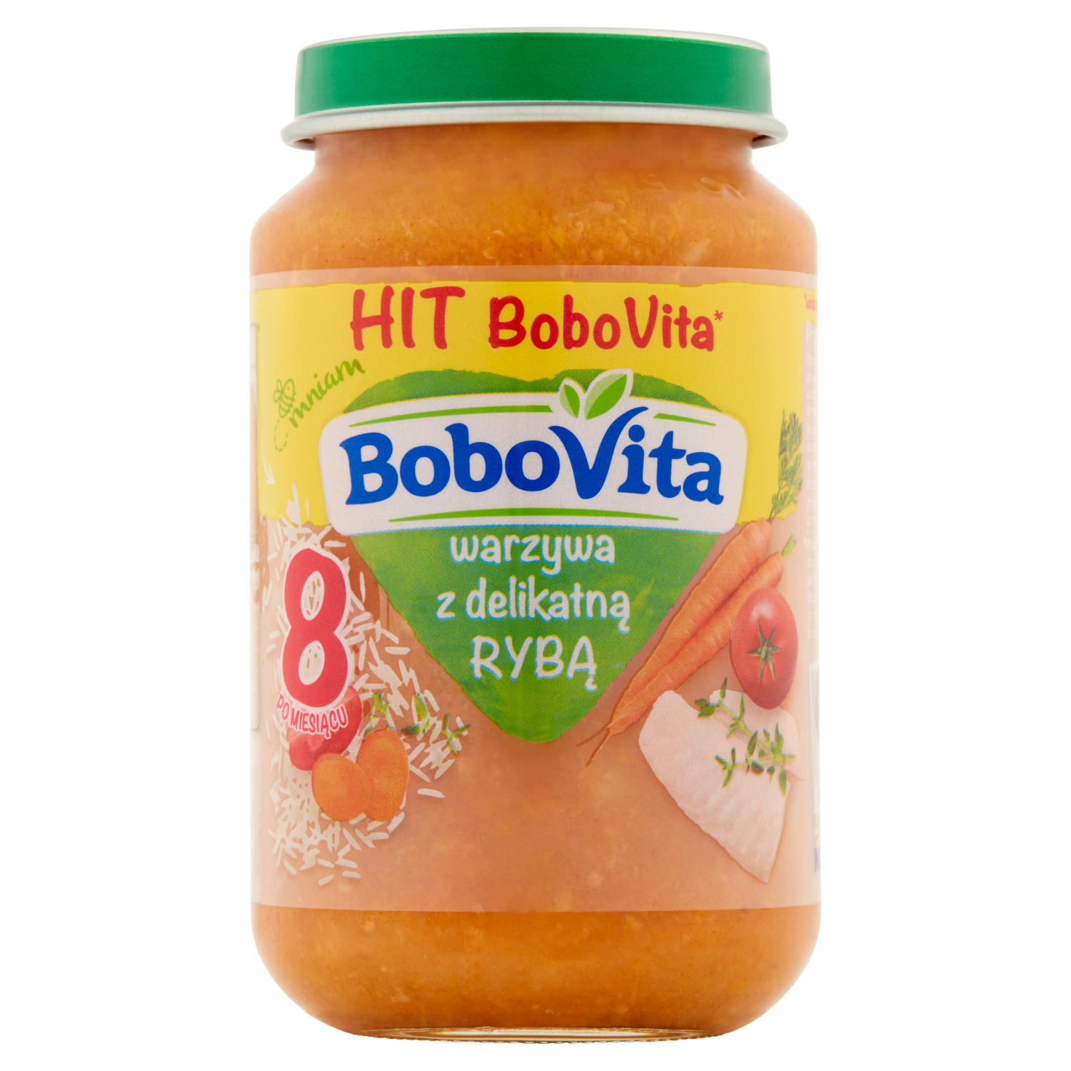 BoboVita warzywa z delikatną rybą po 8 miesiącu życia, 190 g
