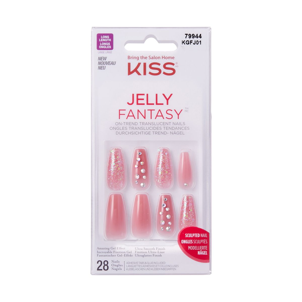 Kiss Jelly Fantasy Nails sztuczne paznokcie kgfj01, 1 opak.