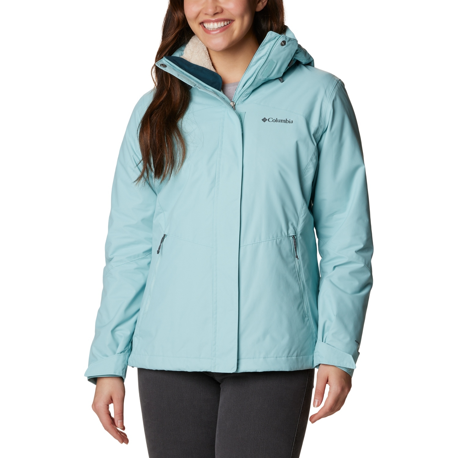 Damska kurtka 3w1 Columbia Bugaboo II I/C Fleece aqua haze - M