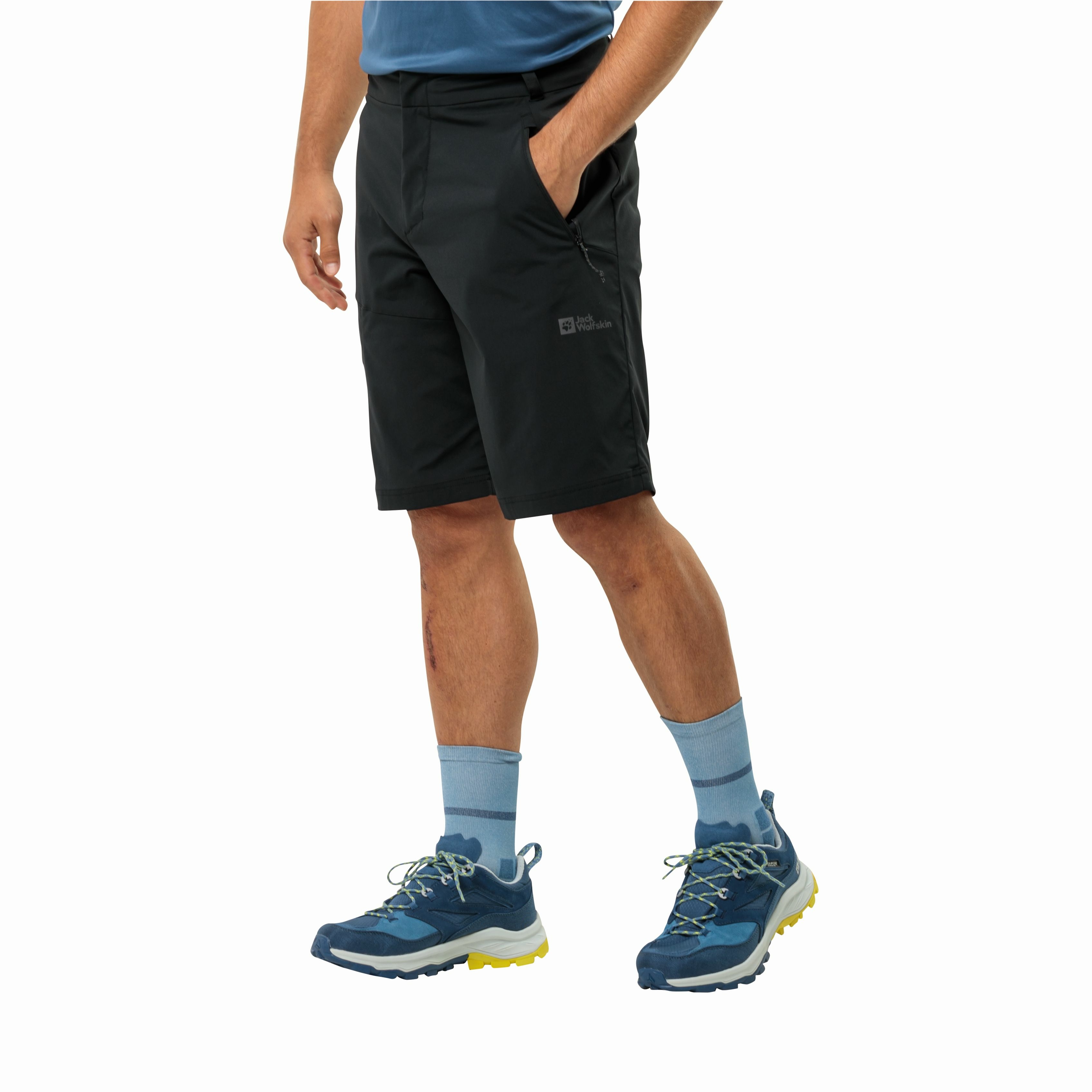 Krótkie spodenki męskie Jack Wolfskin GLASTAL SHORTS M black - 50