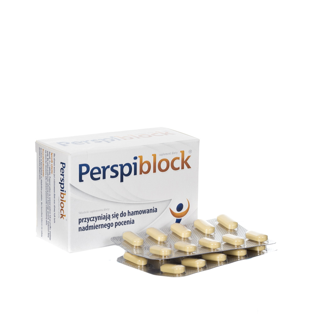 Perspiblock - suplement diety przyczyniający się do hamowania nadmiernego pocenia, 60 tabl.