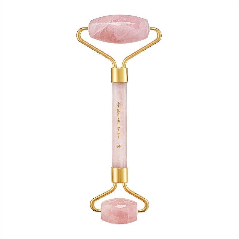 Moonholi Glow roller do masażu twarzy - kwarc różowy, 1 szt