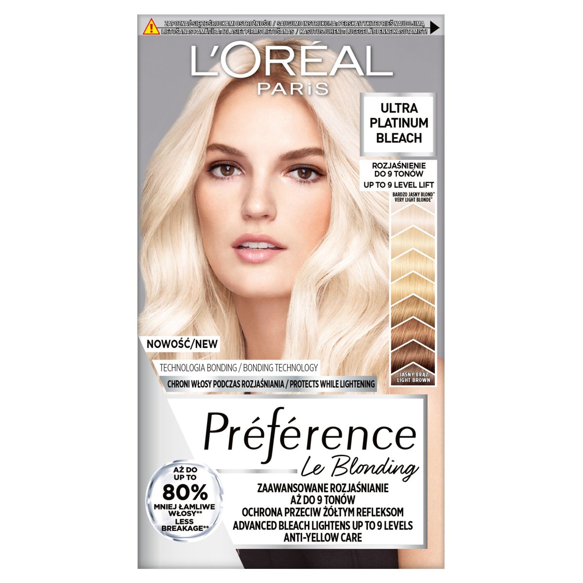 L'Oréal Paris Préférence Le Blonding rozjaśniacz do włosów ultra platinum bleach, 1 opak.