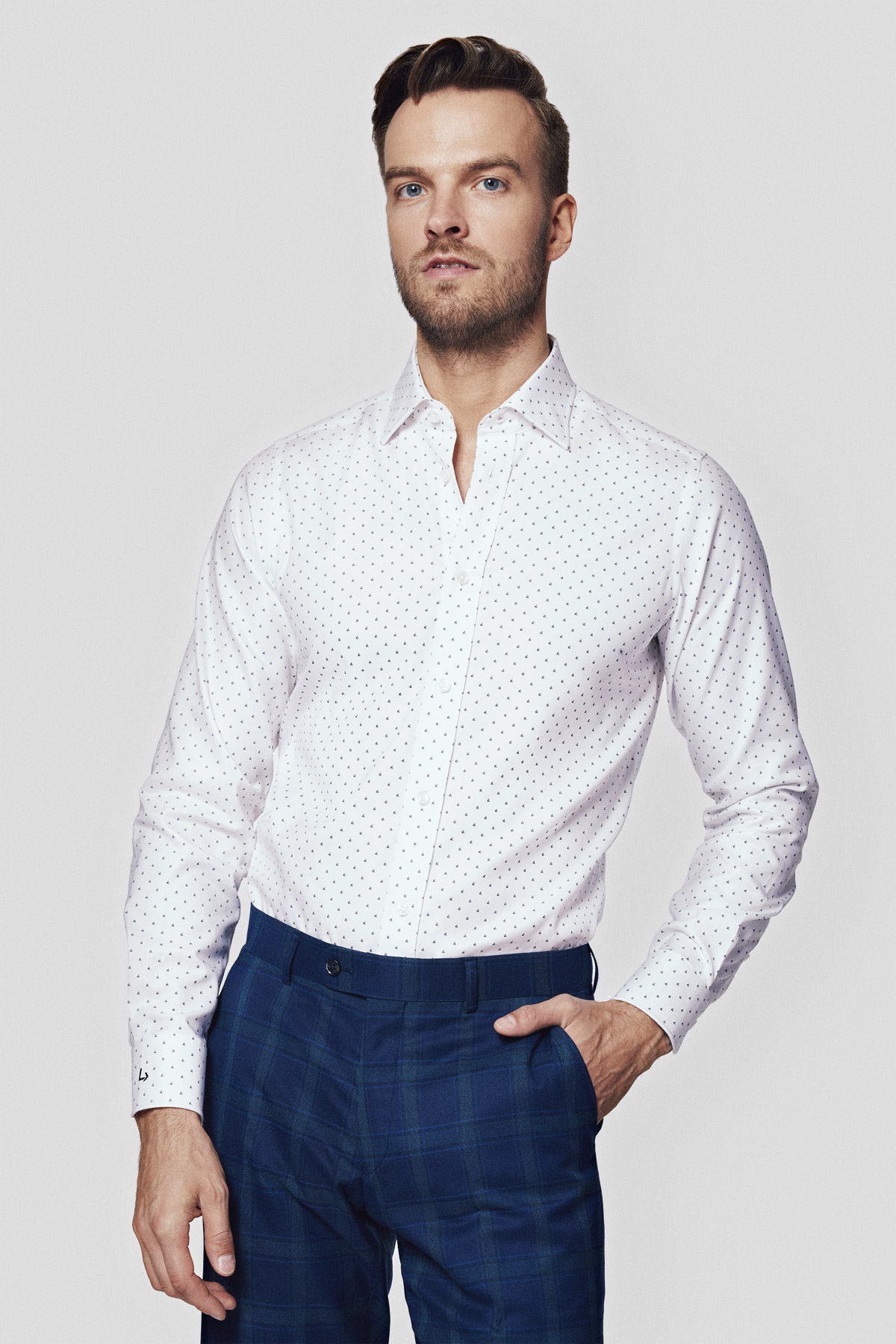 Lancerto Koszula Biała Bawełniana Marla w Żaglówki