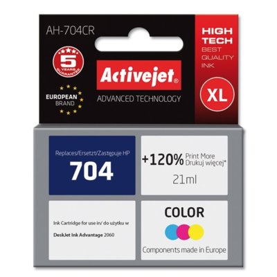 Tusz ACTIVEJET do HP 704 CN693AE Kolorowy 21 ml AH-704CR