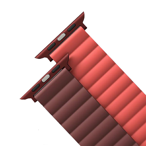 UNIQ Revix Reversible Magnetic bordowy koralowy - pasek Apple Watch 38/40/41mm