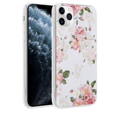 Etui CRONG Flower Case do Apple iPhone 11 Pro Biały Kwiaty