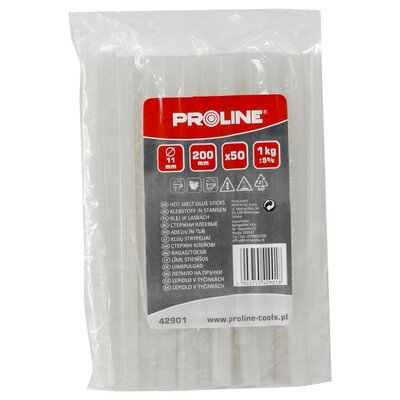 Klej do pistoletu na gorąco PROLINE 42901 Wkłady (50 szt.) Przezroczysty