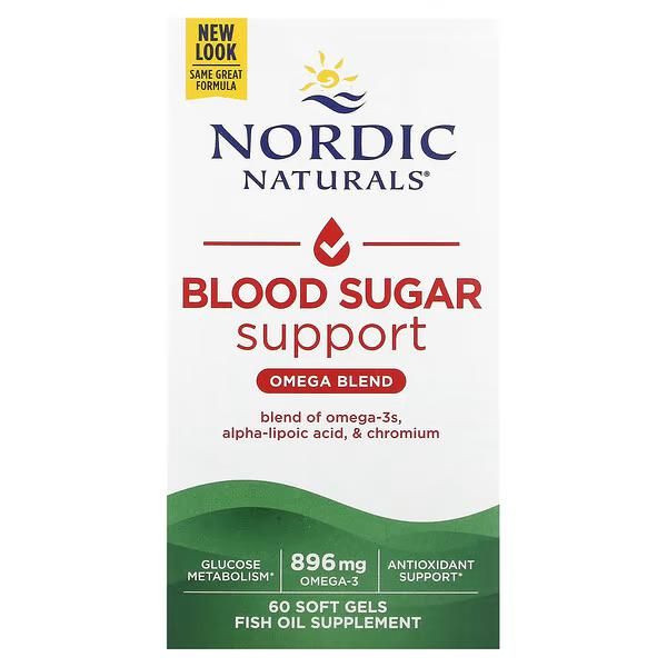 Nordic Naturals Omega Blood Sugar suplement diety, 896mg, 60 kaps./1 opak.