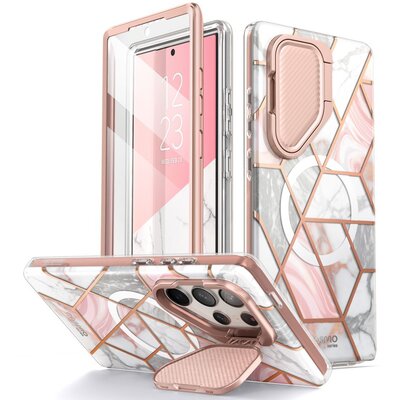 Etui SUPCASE Cosmo Mag MagSafe do Samsung Galaxy S24 Ultra Marmurowy