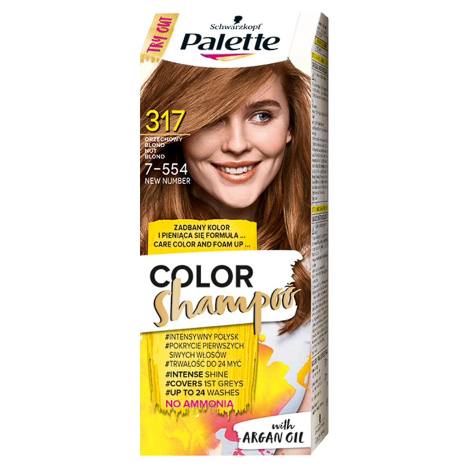 Palette Color Shampoo szampon koloryzujący do włosów 317 (7-554) orzechowy blond, 1 opak.