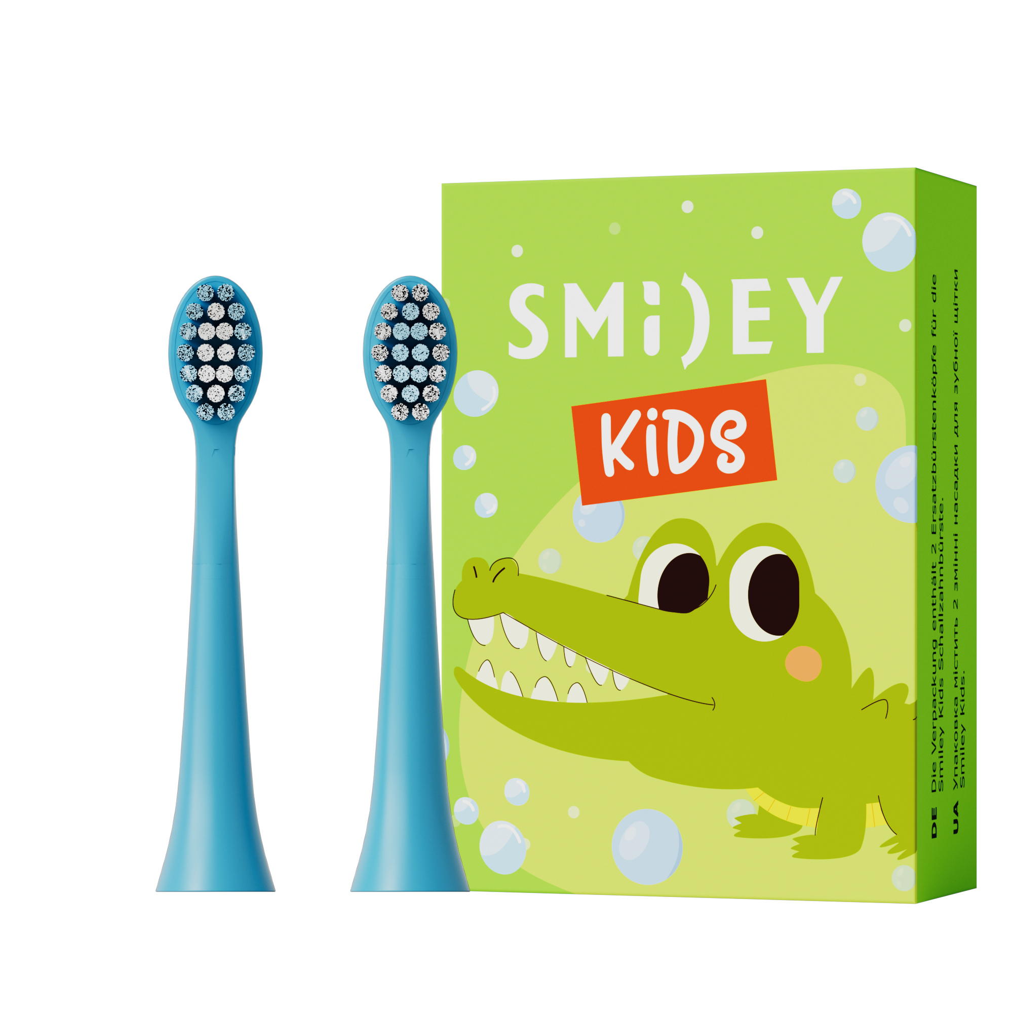Smiley Kids końcówki do szczoteczki niebieskie, 2 szt./1 opak.