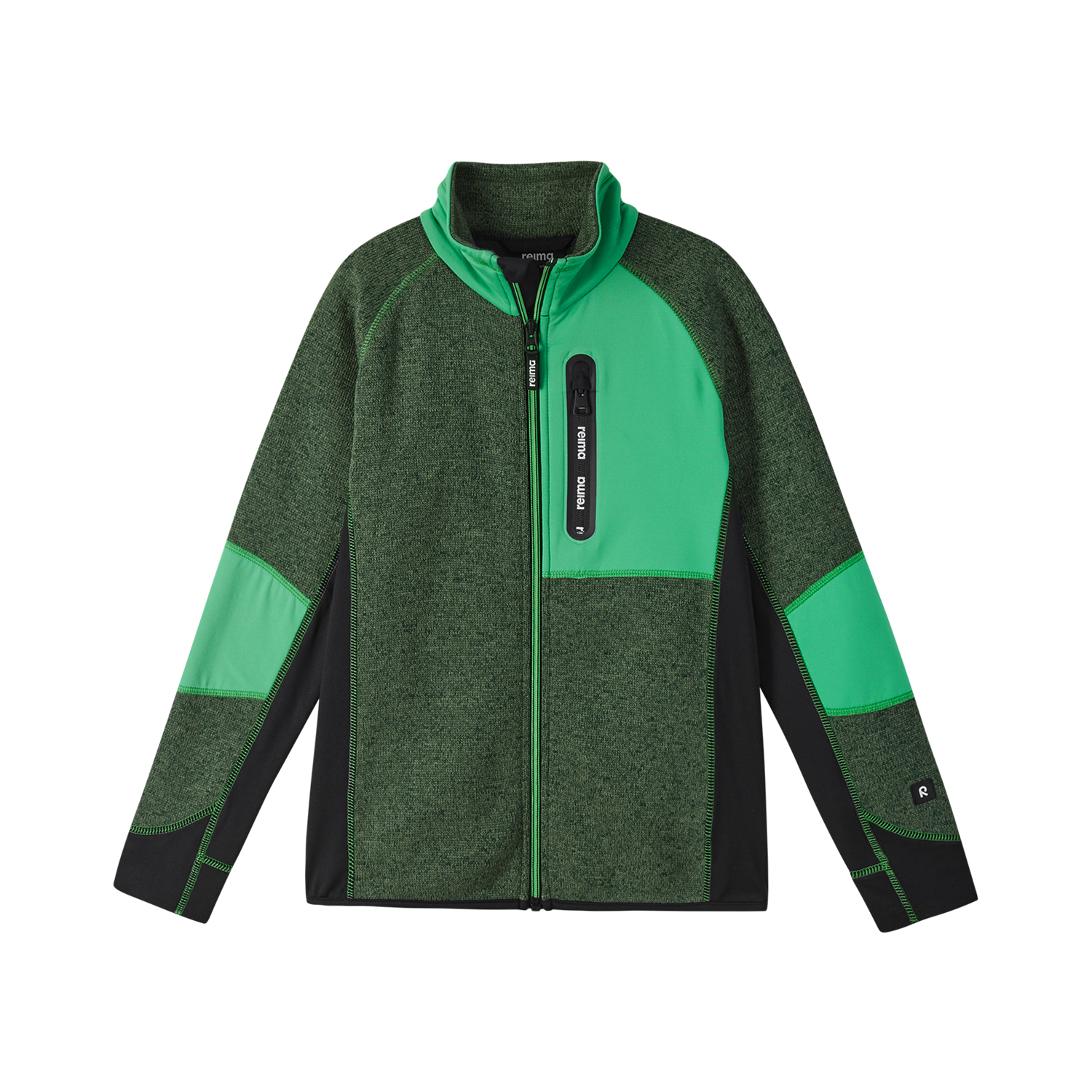 Bluza polarowa dziecięca Reima Liukuen thyme green - 122