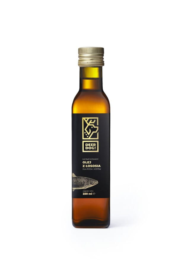 Deer Dog Olej z łososia dla psów i kotów 250 ml