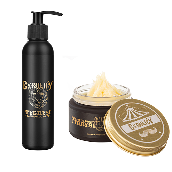 Cyrulicy Linia Tygrysia zestaw: szampon do brody, 150 ml + balsam do brody, 50 ml