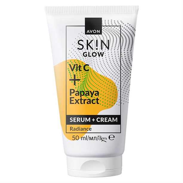 Avon Skin Glow rozświetlające serum i krem do twarzy 2w1, 50 ml