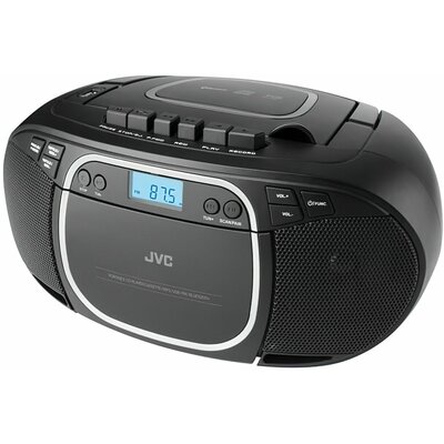 Radioodtwarzacz / Bombox JVC RC-E451B Czarny, Odtw. CD, CD-R, CD-RW, Bluetooth, Odtwarzacz kaset, Tuner FM, Zasilanie Bateryjne