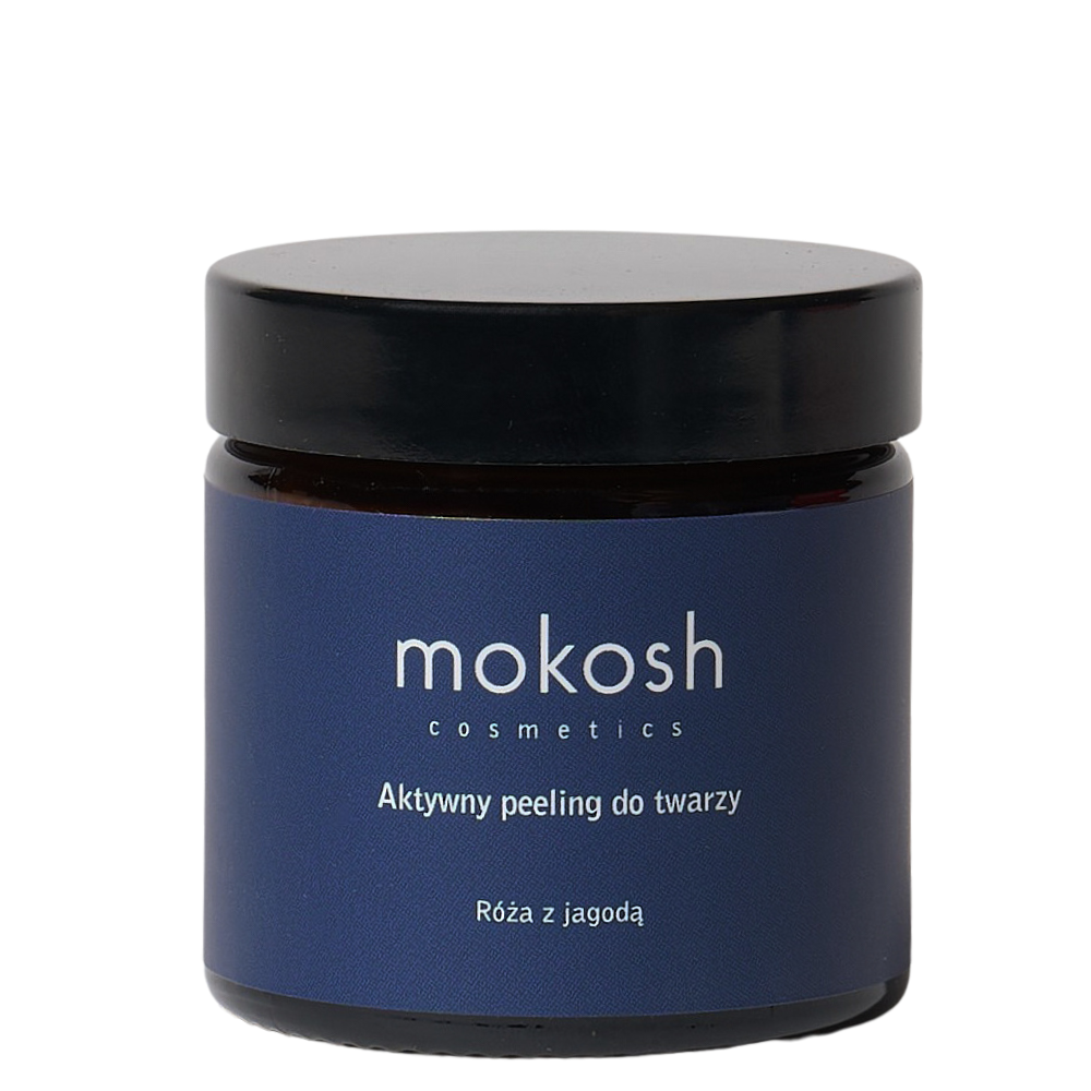 Mokosh Róża z jagodą aktywny peeling do twarzy, 60 ml
