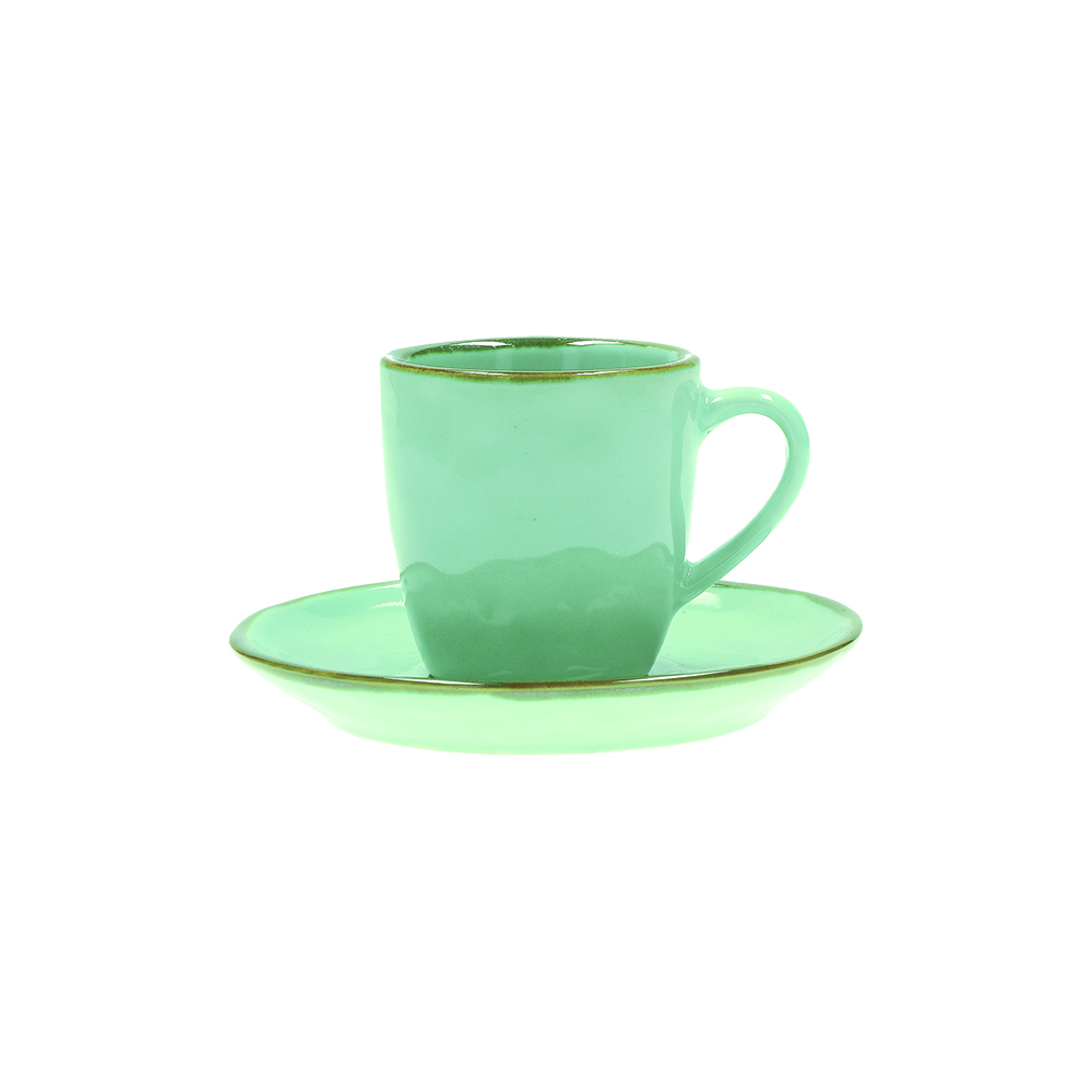 Rose&Tulipani - Zestaw 6 filiżanek do espresso 90 ml Concerto Verde Acqua