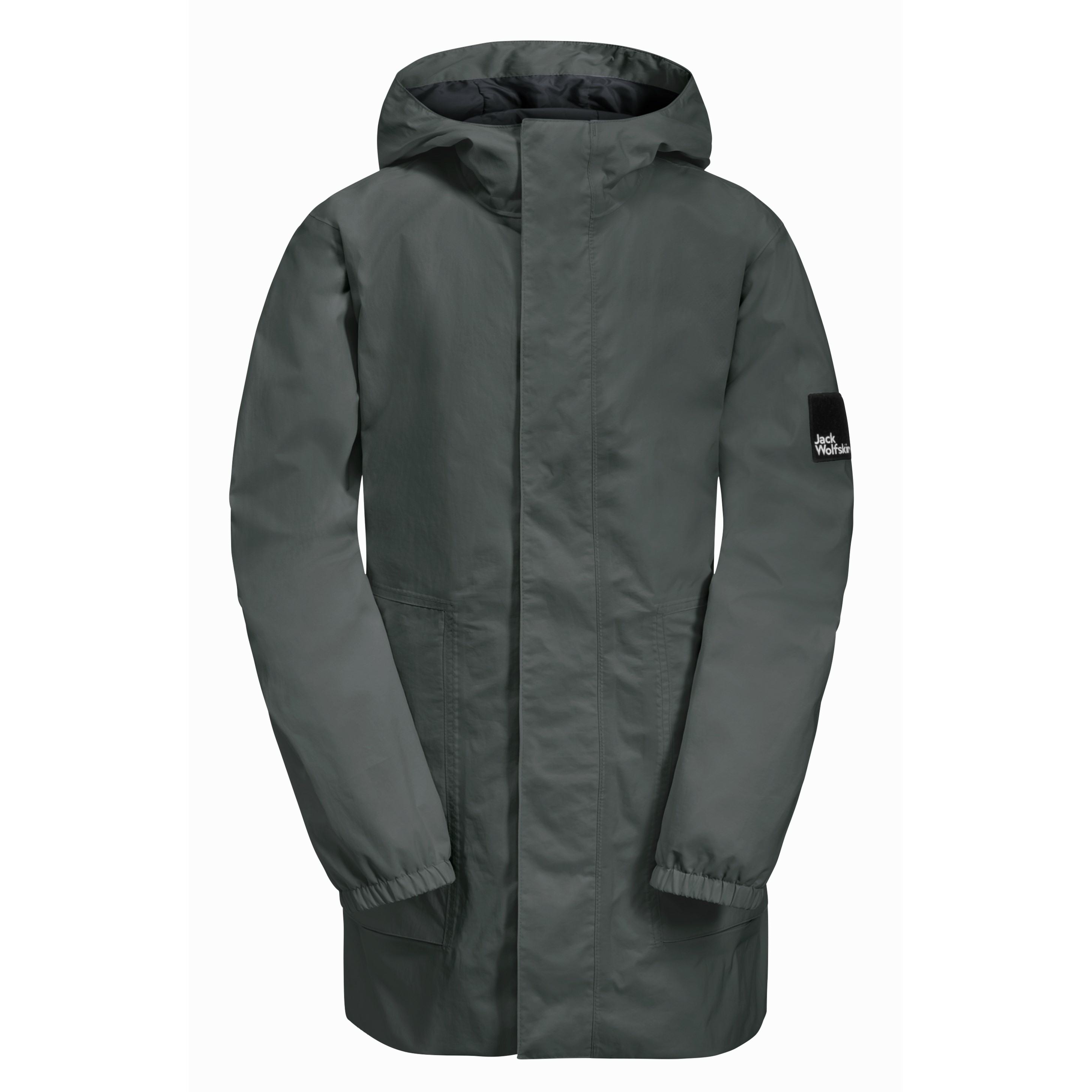 Kurtka parka przeciwdeszczowa dla dzieci Jack Wolfskin TEEN PARKA Y slate green - 152