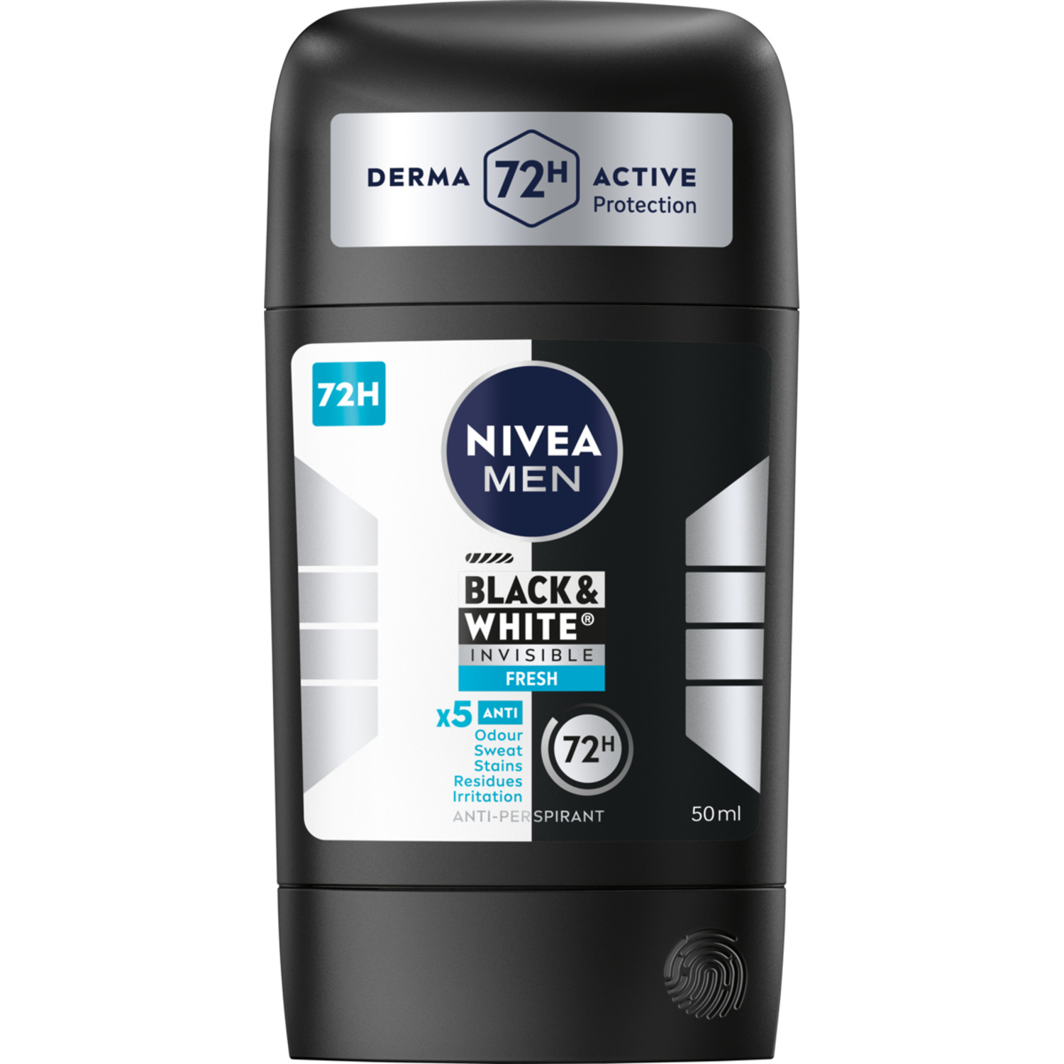 Nivea Men Black&White Fresh antyperspirant w sztyfcie, 50 ml 