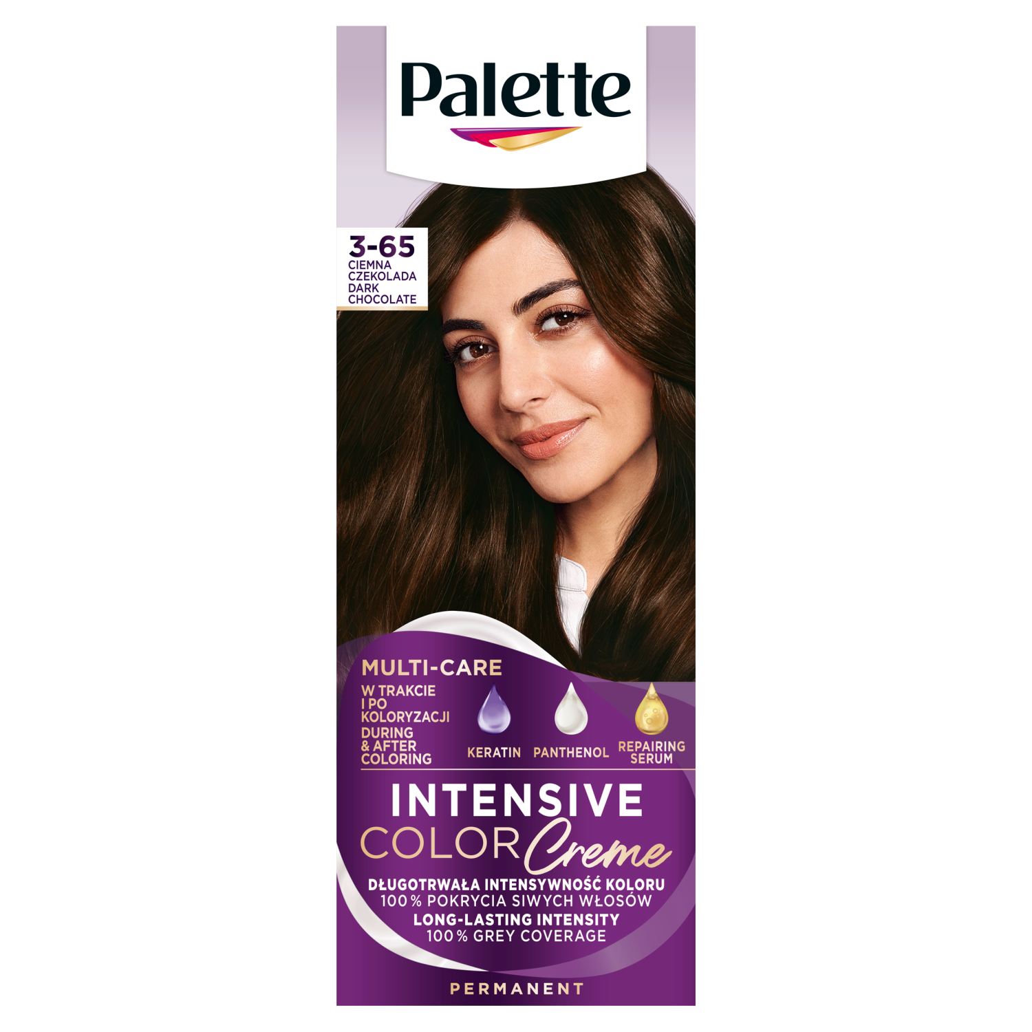 Palette Intensive Color Creme farba do włosów w kremie 3-65 (w2) ciemna czekolada, 1 opak.