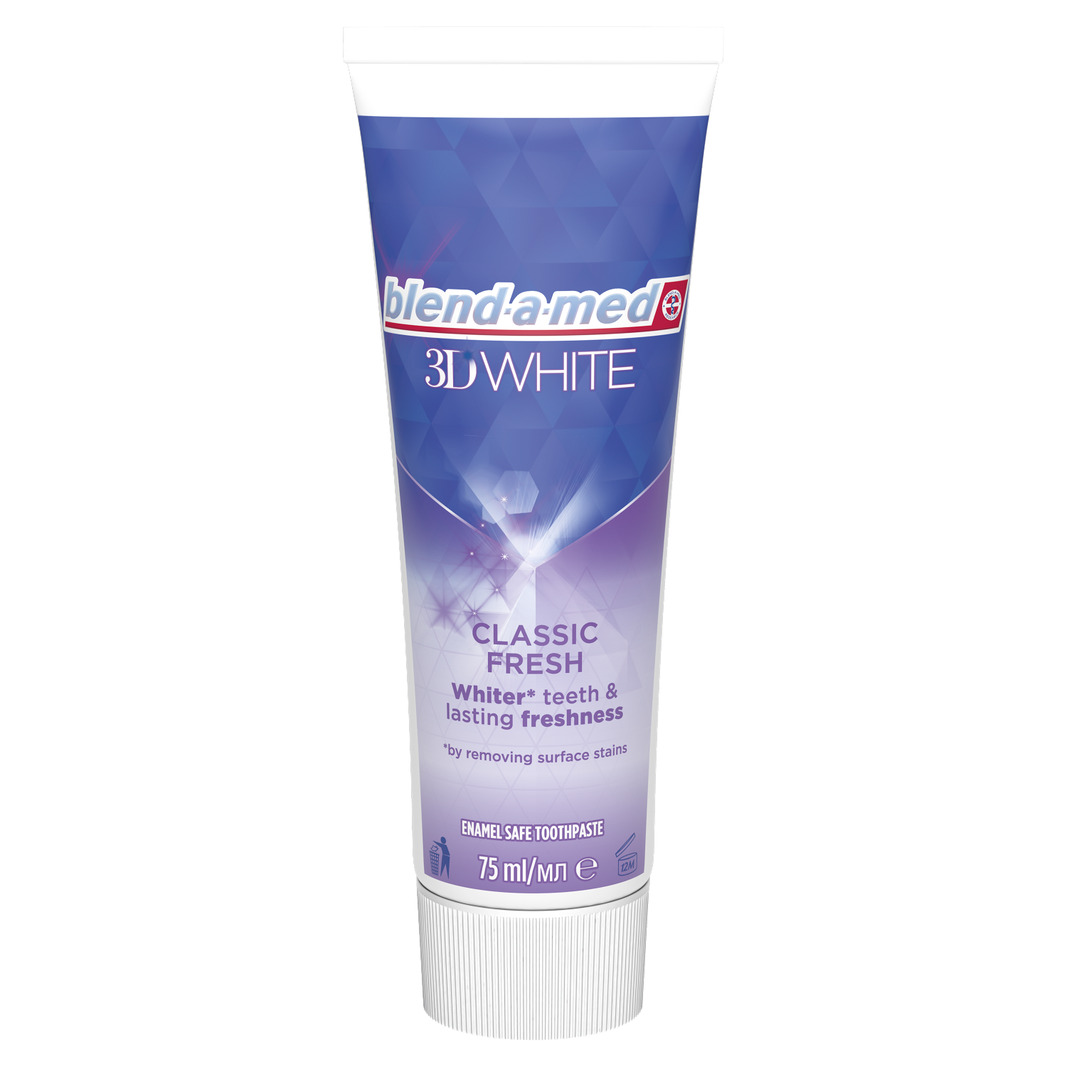 Blend-A-Med 3D White Classic Fresh pasta do mycia zębów, 75 ml