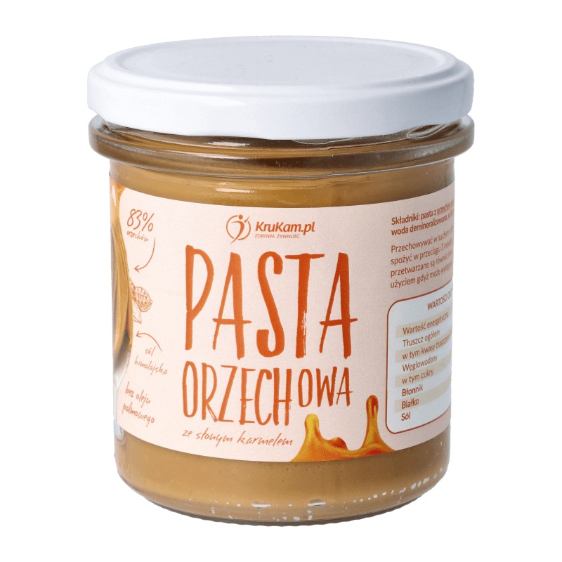 KruKam pasta orzechowa ze słonym karmelem, 300 g