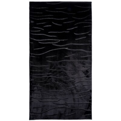 Dywan MULTIDECOR Glamour 3D 507332 80x150cm Fale Czarny