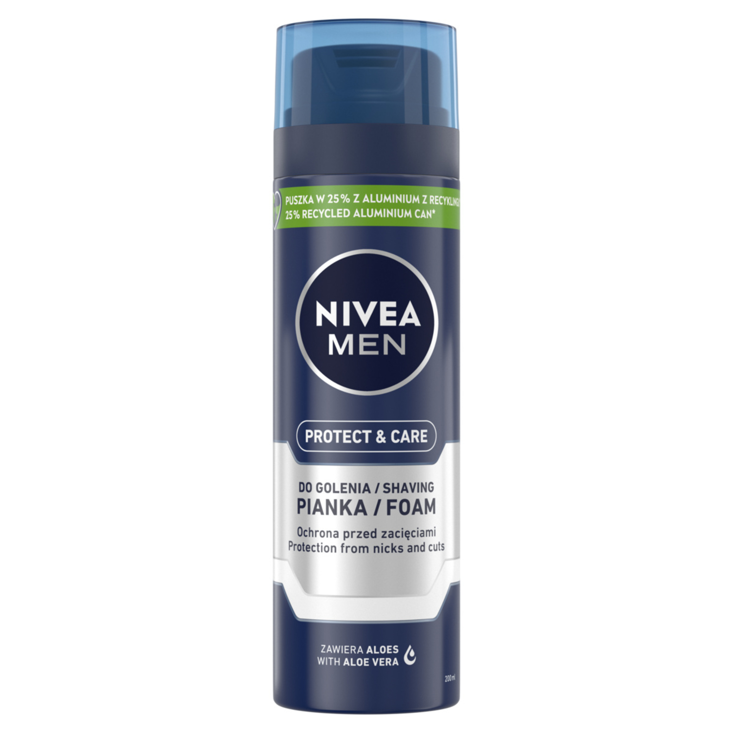 Nivea Men Protect & Care pianka do golenia nawilżająca dla mężczyzn, 200 ml
