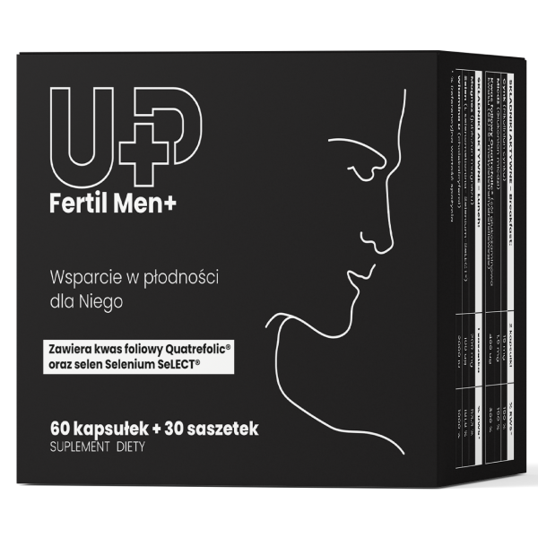UP Health Pharma UP Fertil Men zestaw: suplement diety wsparcie płodności, 30 sasz./1 opak. + suplement diety, 60 kaps./1 opak.