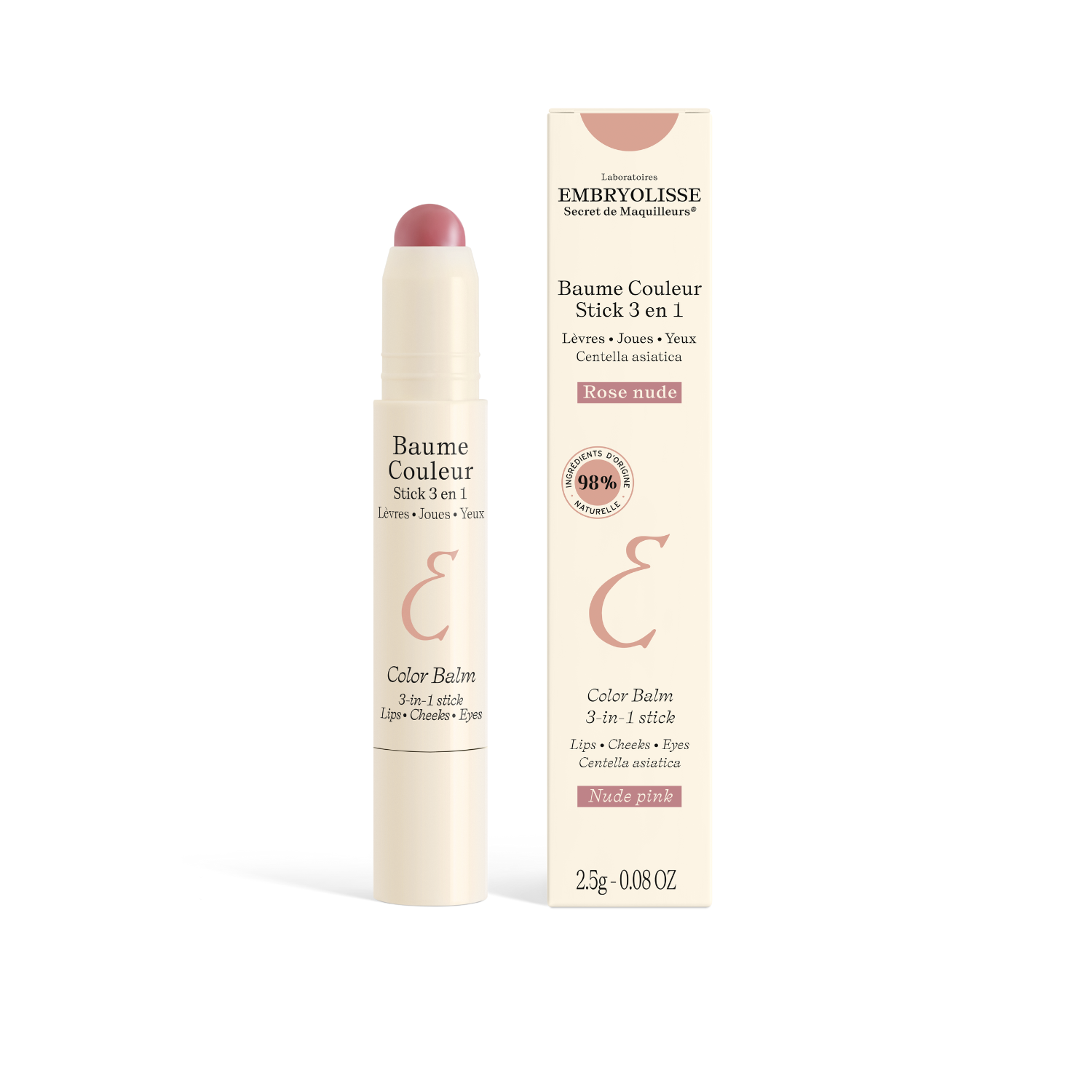 Embryolisse Artists secret koloryzujący sztyft do twarzy 3w1 rose nude, 2,5 g