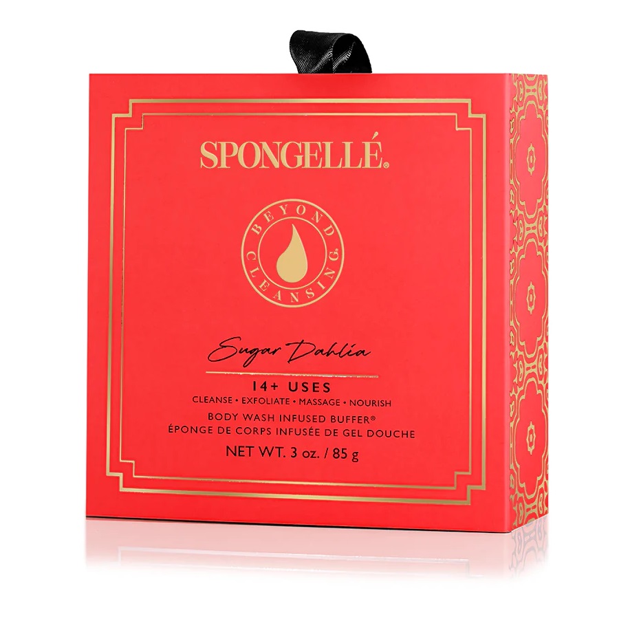 Spongelle Boxed Flower gąbka nasączona mydłem do mycia ciała Sugar Dahila, 1 szt.