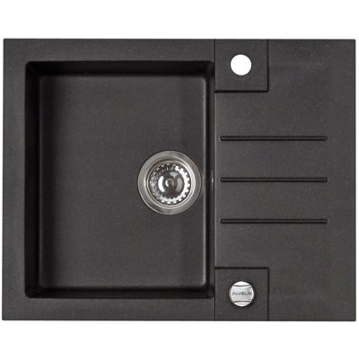 Zlewozmywak jednokomorowy z ociekaczem ALVEUS Rock 30 1213091 Czarny 47.5x59.5