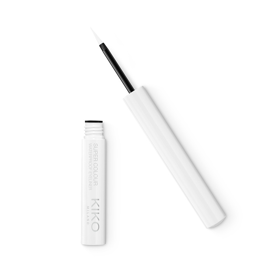 Kiko Milano Super Colour ultragładki wodoodporny kolorowy eyeliner w płynie 01 White, 1,7 ml