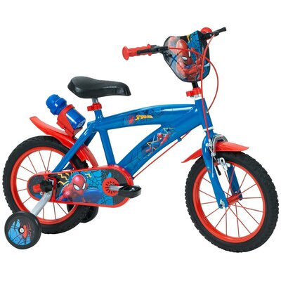 Rower dziecięcy HUFFY Spider-Man 14 cali dla chłopca Niebiesko-czerwony