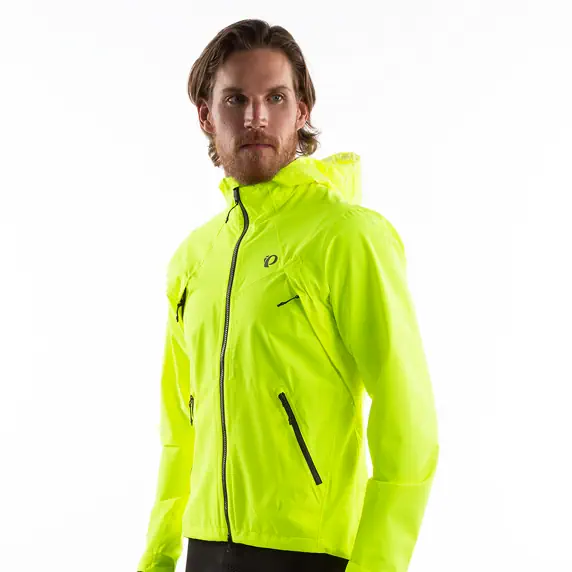 Kurtka przeciwdeszczowa męska Pearl Izumi Monsoon Wxb Hooded Jacket - Screaming Yellow - Phantom