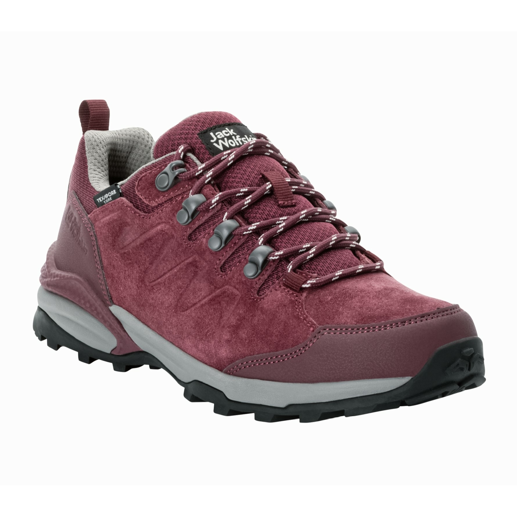 Buty damskie na wędrówki Jack Wolfskin REFUGIO TEXAPORE LOW W dark maroon - 40