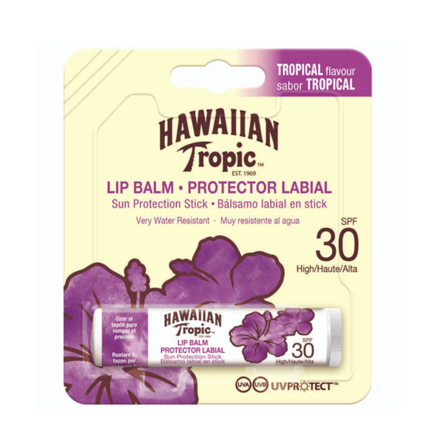 Hawaiian Tropic balsam ochronny do ust z filtrem SPF30, 1 szt.