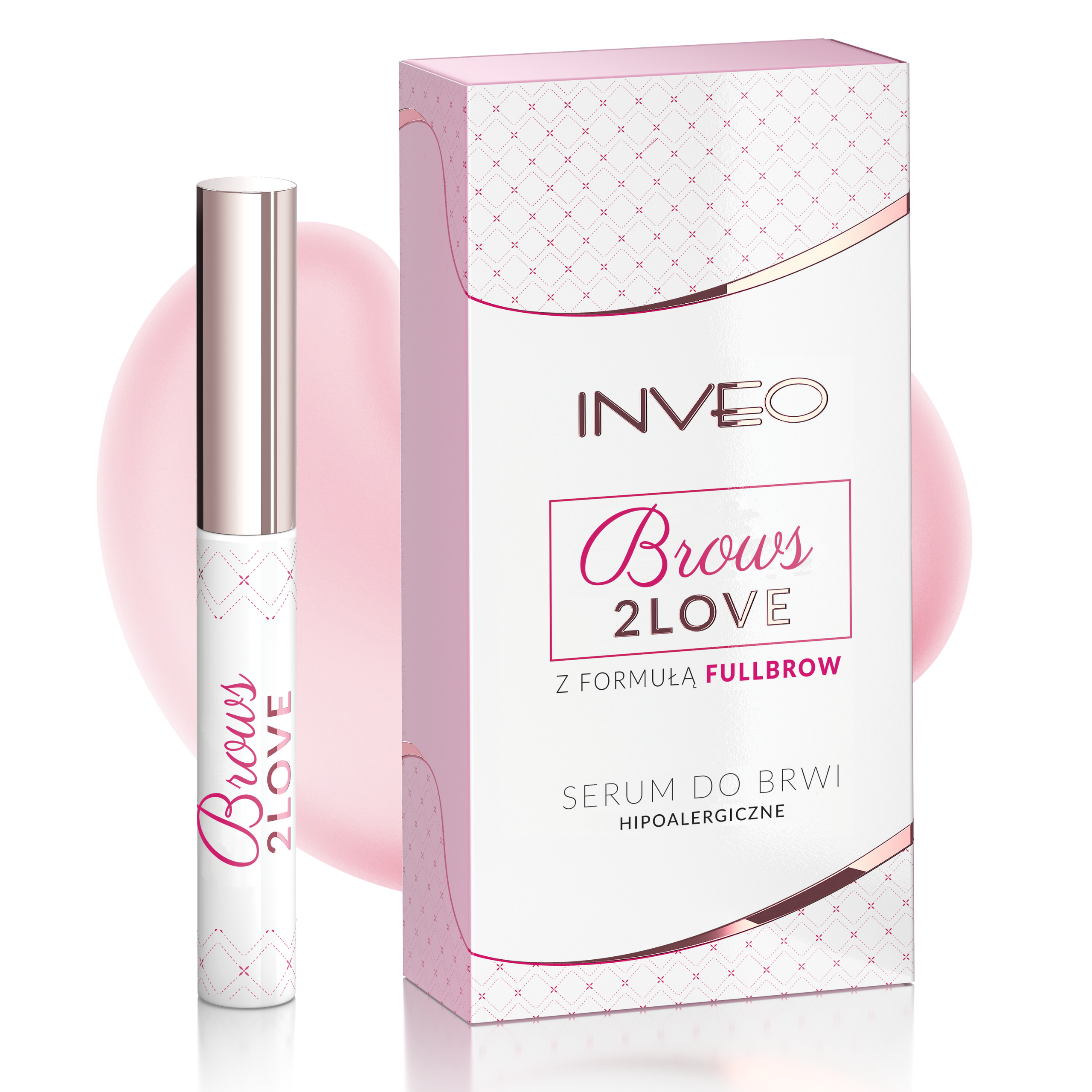 Inveo Brows 2 Love hipoalergiczne serum do brwi stymulujące wzrost włosków, odżywka do brwi, 3,5 ml