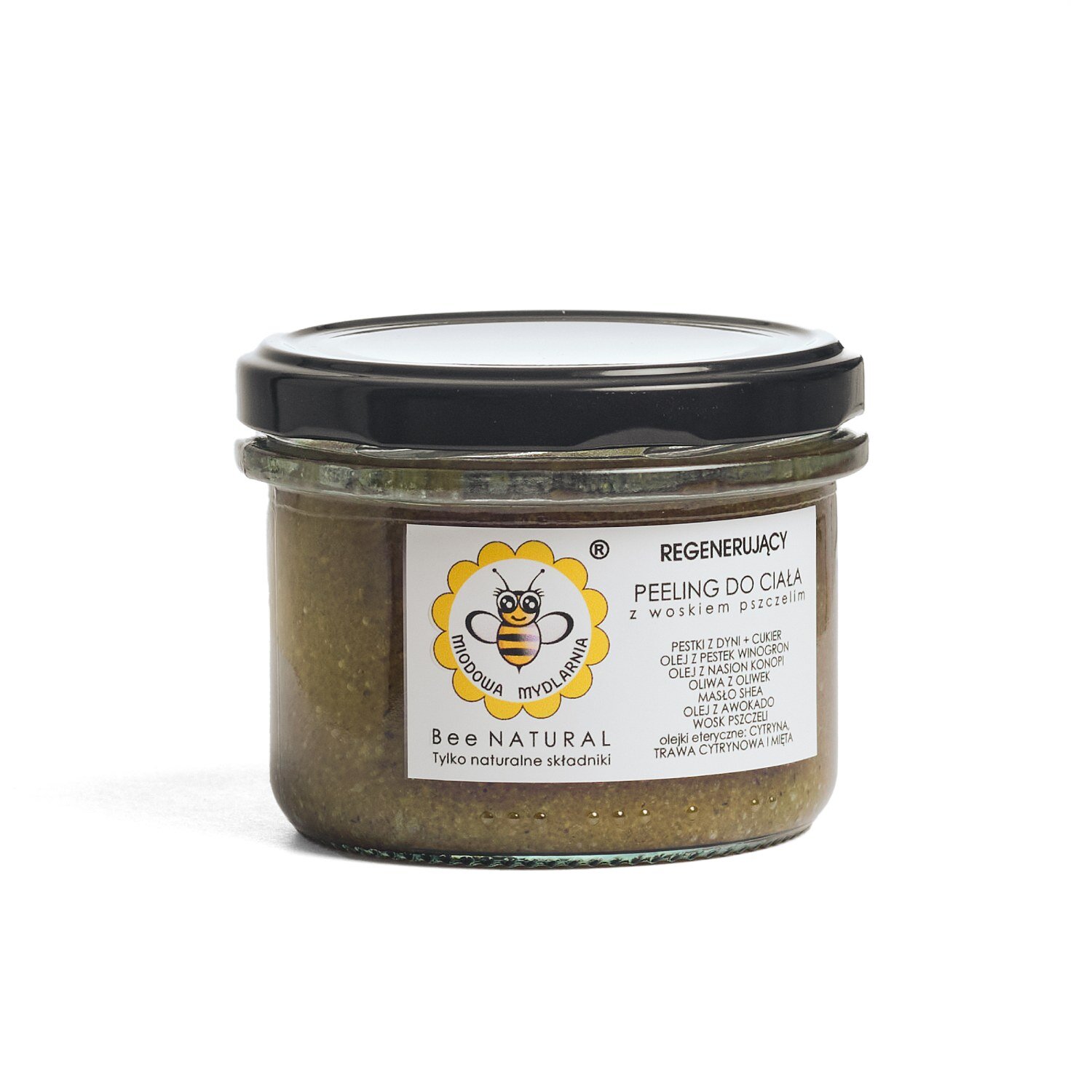 Miodowa Mydlarnia regenerujący peeling do ciała z woskiem pszczelim, 200 g