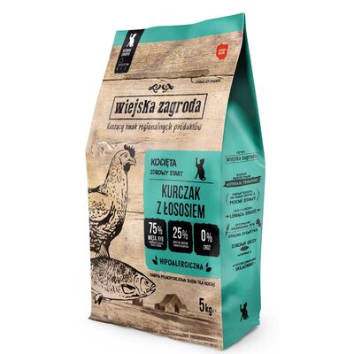 Karma dla kota WIEJSKA ZAGRODA Kurczak z łososiem 5 kg