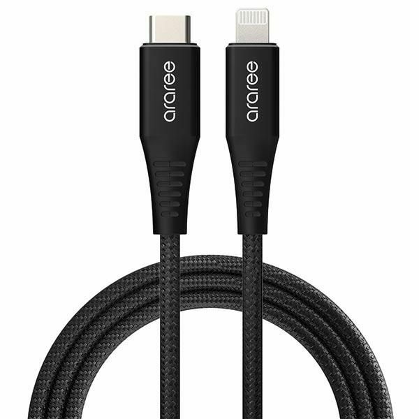 Araree USB-C do Lightning MFI 1m czarny - kabel lightning
