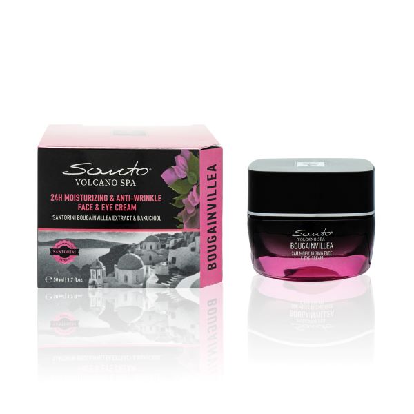 Santo Volcano Spa Bougainvillea nawilżający krem do twarzy i pod oczy do każdego rodzaju skóry, 50 ml