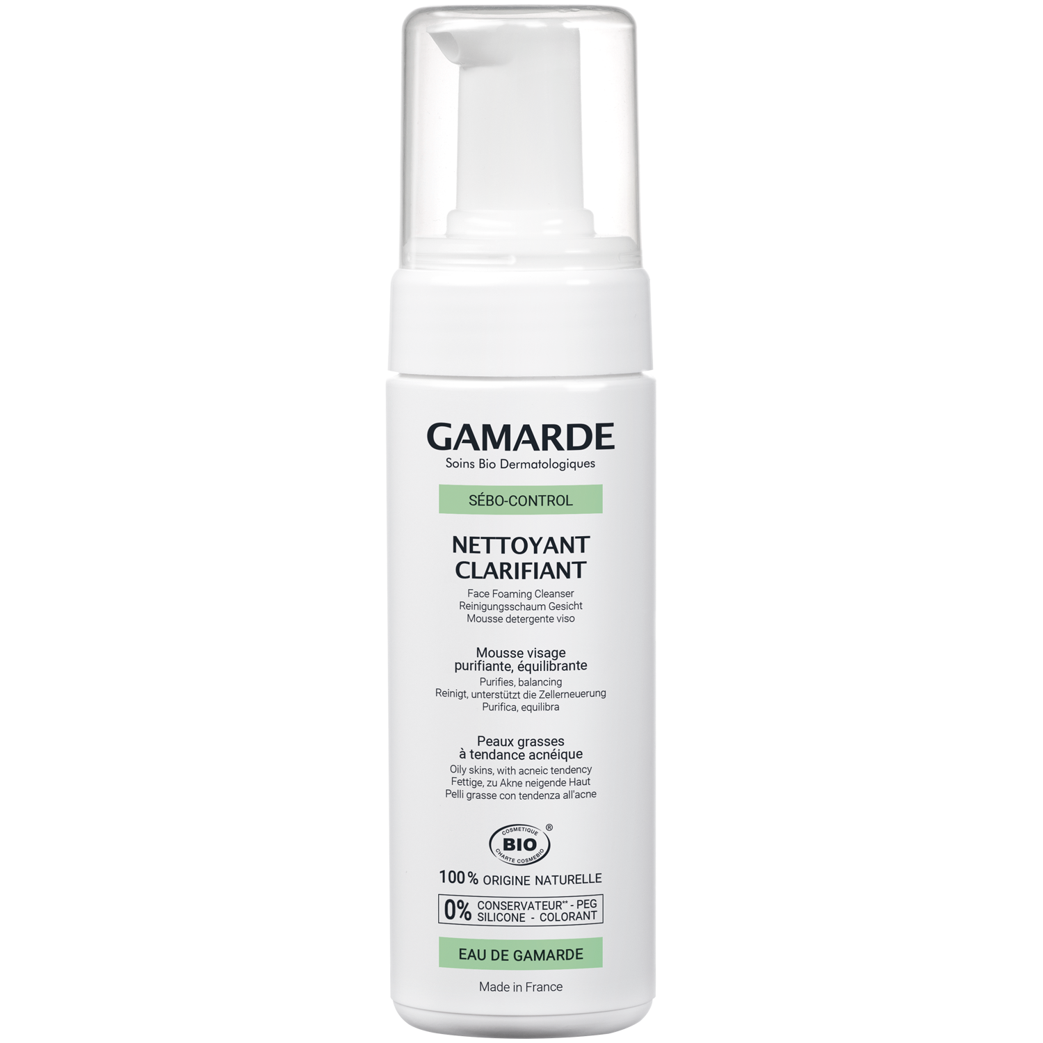 Gamarde oczyszczająca pianka do twarzy, 160 ml